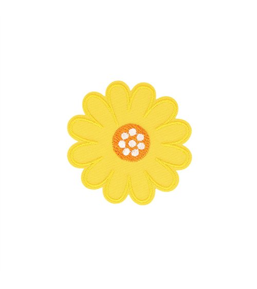 Ecusson thermocollant fleur rose 5,3cm x 5cm