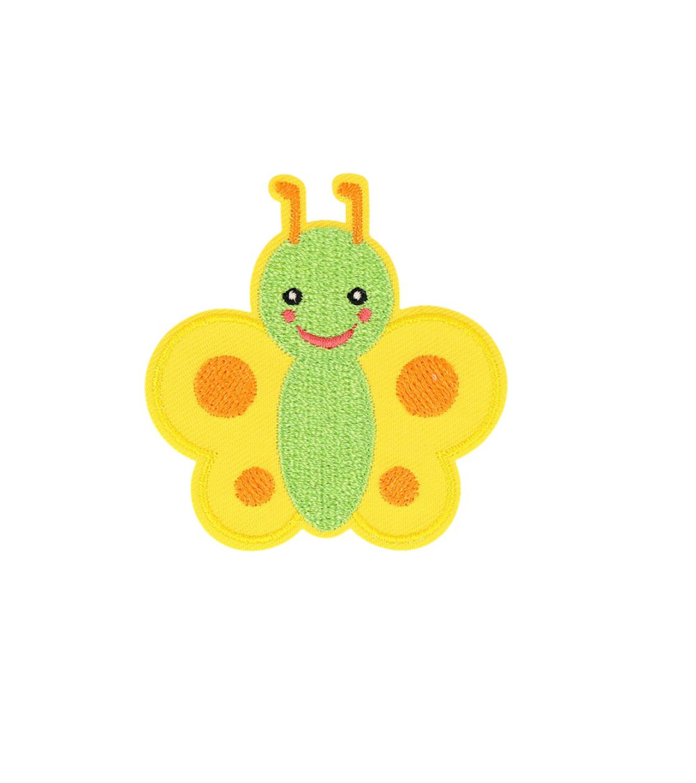 Aufnäher zum Aufbügeln, fliegendes Insekt, Schmetterling, 5,2 cm x 5,4 cm