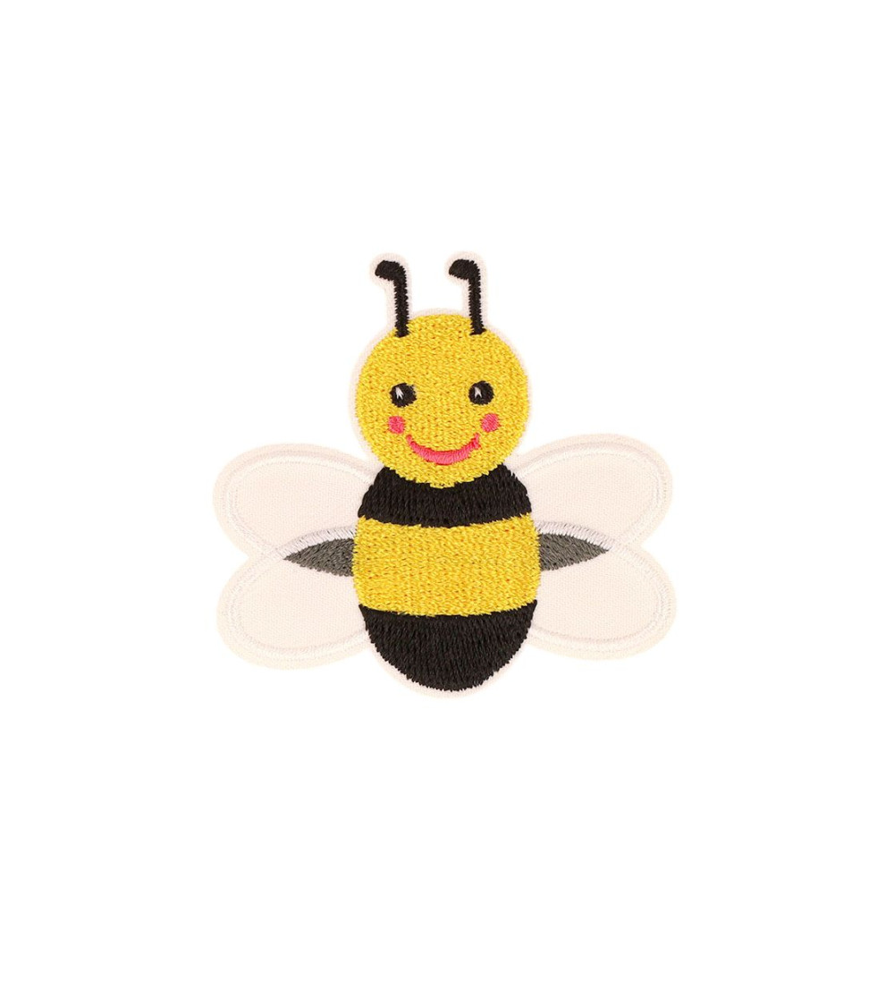 Iron-on patch flying insect bee 5.2cm x 5.2cm