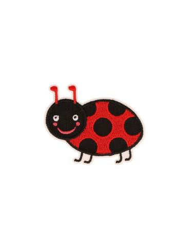 Ladybug flying insect iron-on patch 5.3cm x 4.2cm