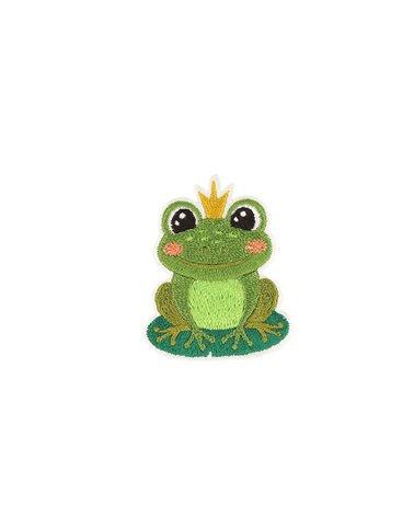 Ecusson thermocollant grenouille/cygne grenouille 3,8cm x 4,7cm