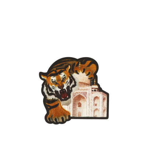 Set mit 3 aufbügelbaren Tier- und Denkmal-Tiger-Aufnähern, 5 cm x 4,8 cm