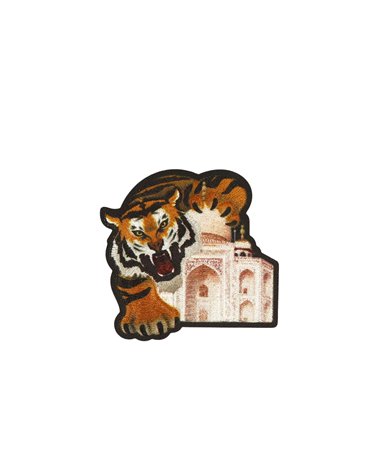Lot de 3 écussons thermocollants animaux et monuments tigre 5cm x 4,8cm