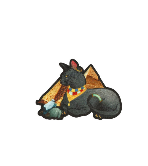 Set of 3 iron-on animal and monument cat patches 6.1cm x 4.4cm