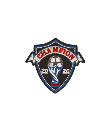 Lot de 3 écussons thermocollants football champion 6,2cm x 5,9cm