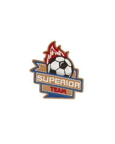 Lot de 3 écussons thermocollants football superior team 5,3cm x 5,7cm