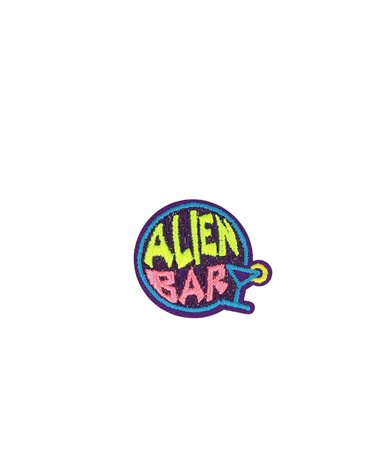 Lot de 3 écussons thermocollants alien alien bar 3cm x 3cm