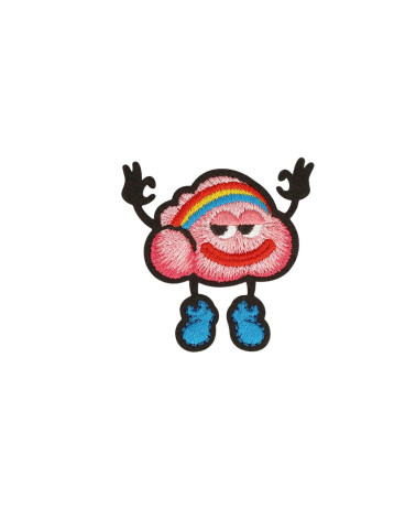 Set of 3 funny cloud friends iron-on patches 4.8cm x 4.7cm
