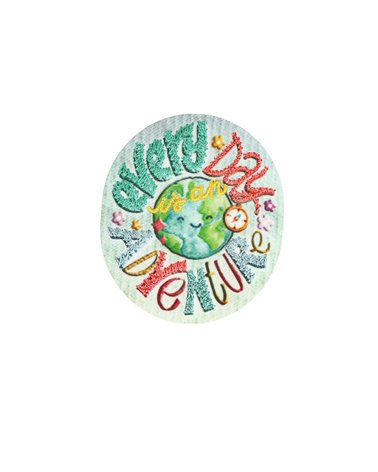 Lot de 3 écussons thermocollants good vibes every day 5,4cm x 4,7cm