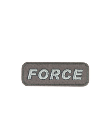 Set of 3 gray force iron-on patches 6.5cm x 2.3cm