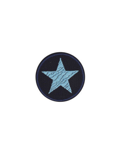 Juego de 3 parches termoadhesivos de estrella azul marino de 4,4 cm x 4,4 cm