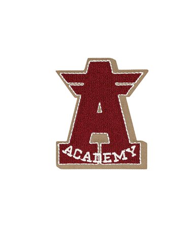 Lot de 3 écussons thermocollants initiale a academy 4,6cm x 5,5cm