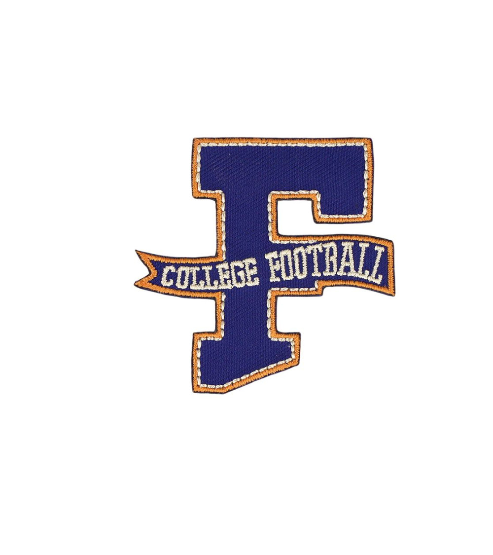 Set di 3 toppe termoadesive con iniziale F College Football 5 cm x 5 cm