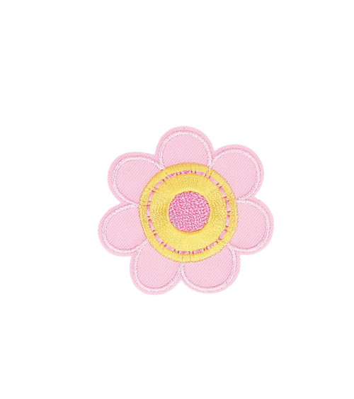 Set of 3 yellow flower iron-on patches 5.2cm x 5.1cm