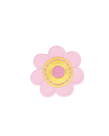 Set of 3 yellow flower iron-on patches 5.2cm x 5.1cm