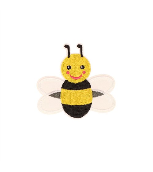 Lot de 3 écussons thermocollants insecte volant abeille 5,2cm x 5,2cm