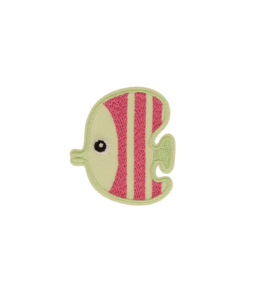 Set of 3 iron-on patches marine fauna fish 4.2cm x 4.74cm