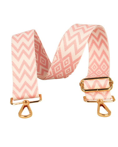 Bandoulière de sac ethnique 40x140cm rose layette