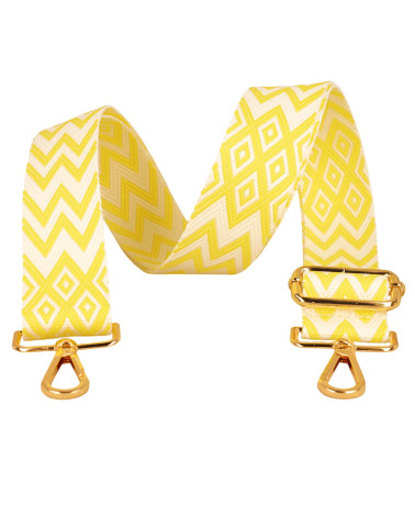 Bandoulière de sac ethnique 40x140cm jaune maïs