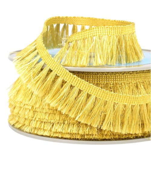 20m spool metal look fringe 28mm gold