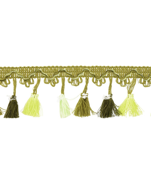 20m spool with multi-colored pompom fringe 45mm