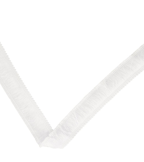 Bobina de 20m fleco grueso 25mm blanco