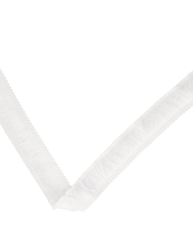 Bobina de 20m fleco grueso 25mm blanco