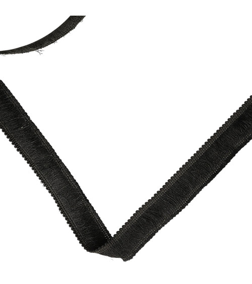 20-m-Spule, dicke Fransen, 25 mm, schwarz