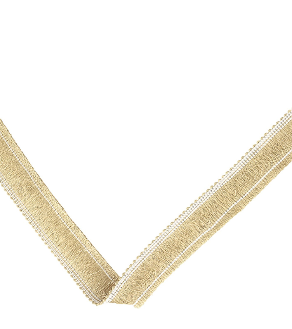 20 m Spule, dicke Fransen, 25 mm, beige