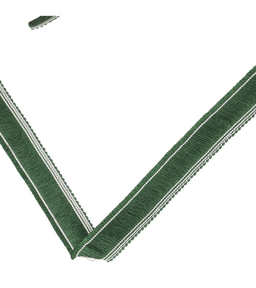 Bobina de 20m fleco grueso 25mm verde botella