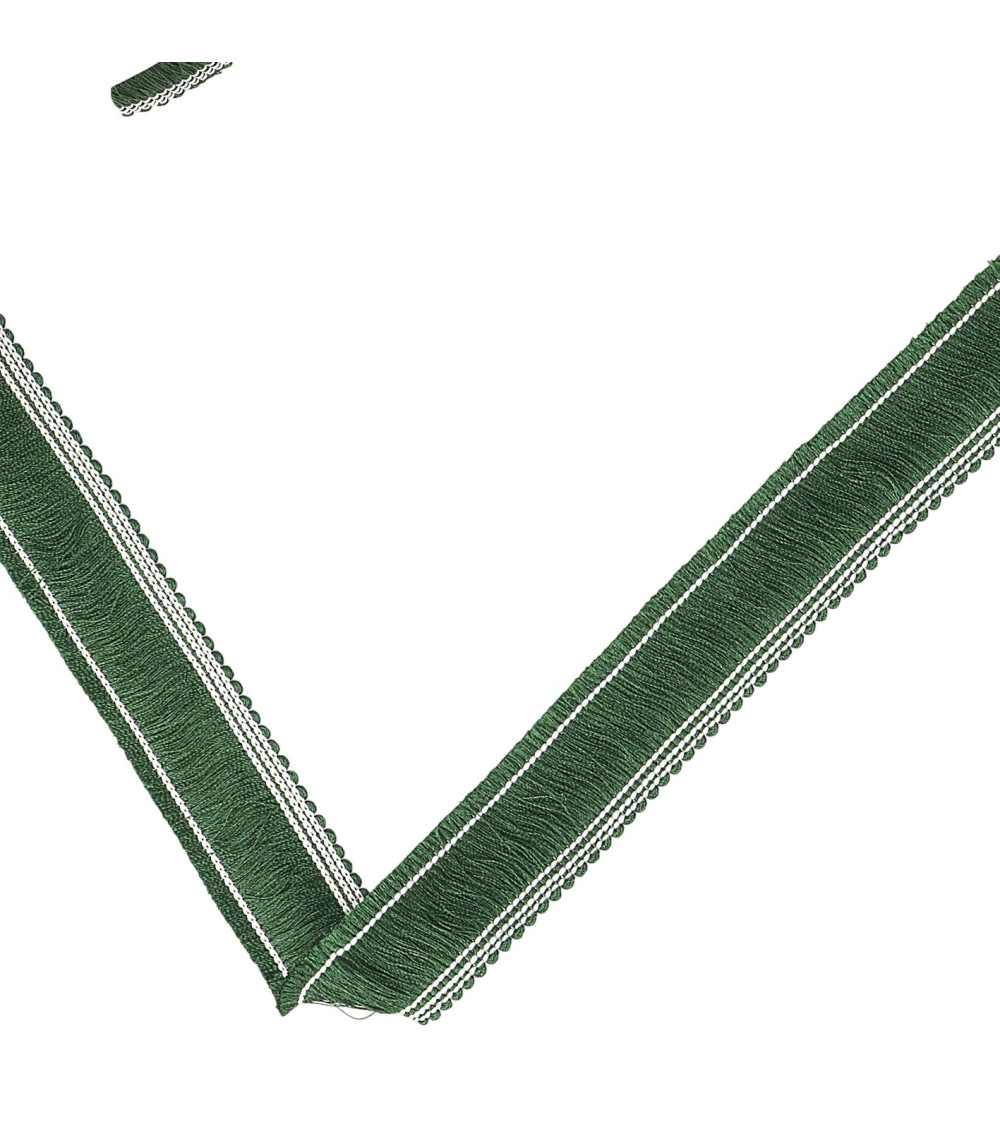 Bobina de 20m fleco grueso 25mm verde botella