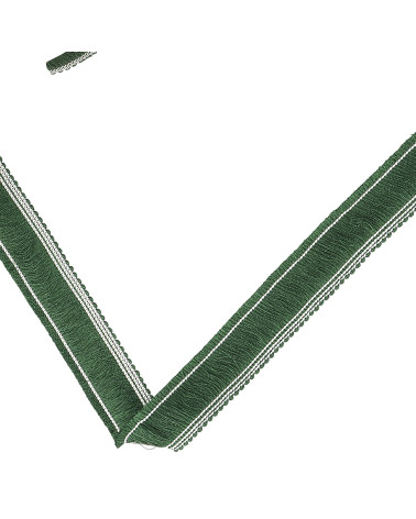 Bobina de 20m fleco grueso 25mm verde botella