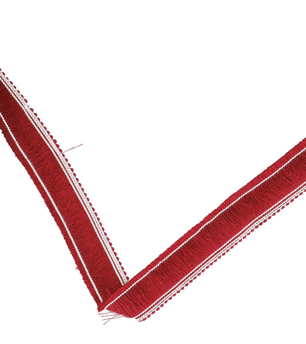 20m spool thick fringe 25mm burgundy