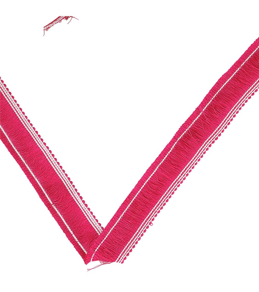 Bobine 20m frange épaisse 25mm framboise