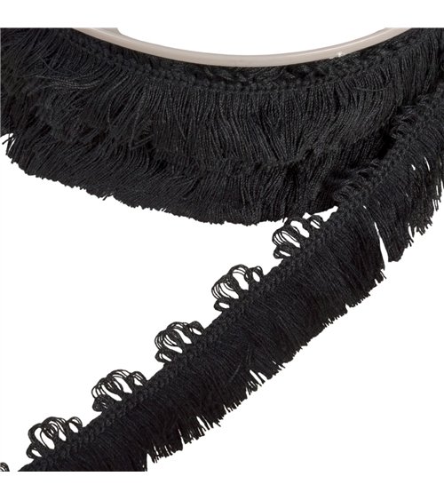 Bobine 25m frange picots 25mm noir