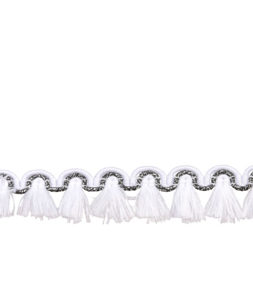 Spule 25m Fransenabnäher 12mm weiß