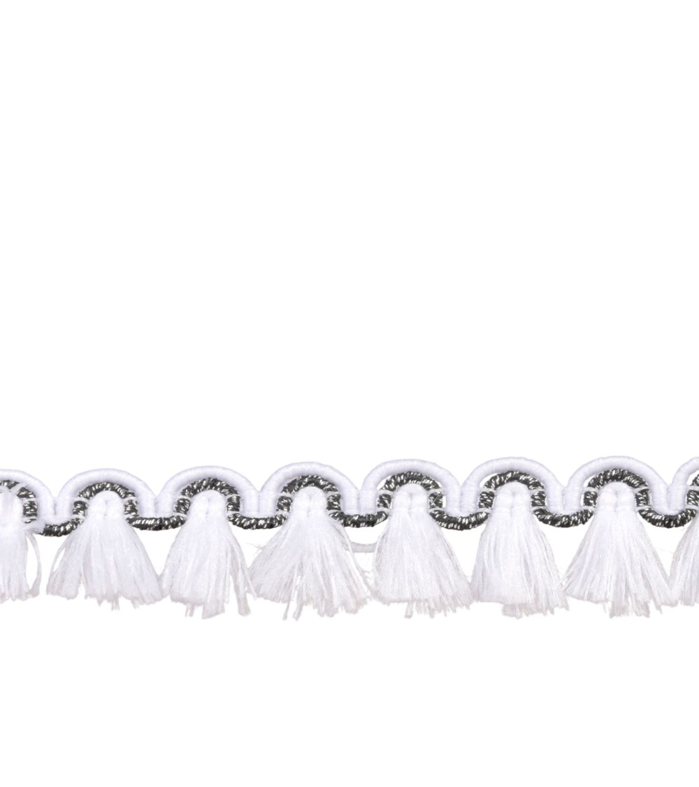 Spule 25m Fransenabnäher 12mm weiß