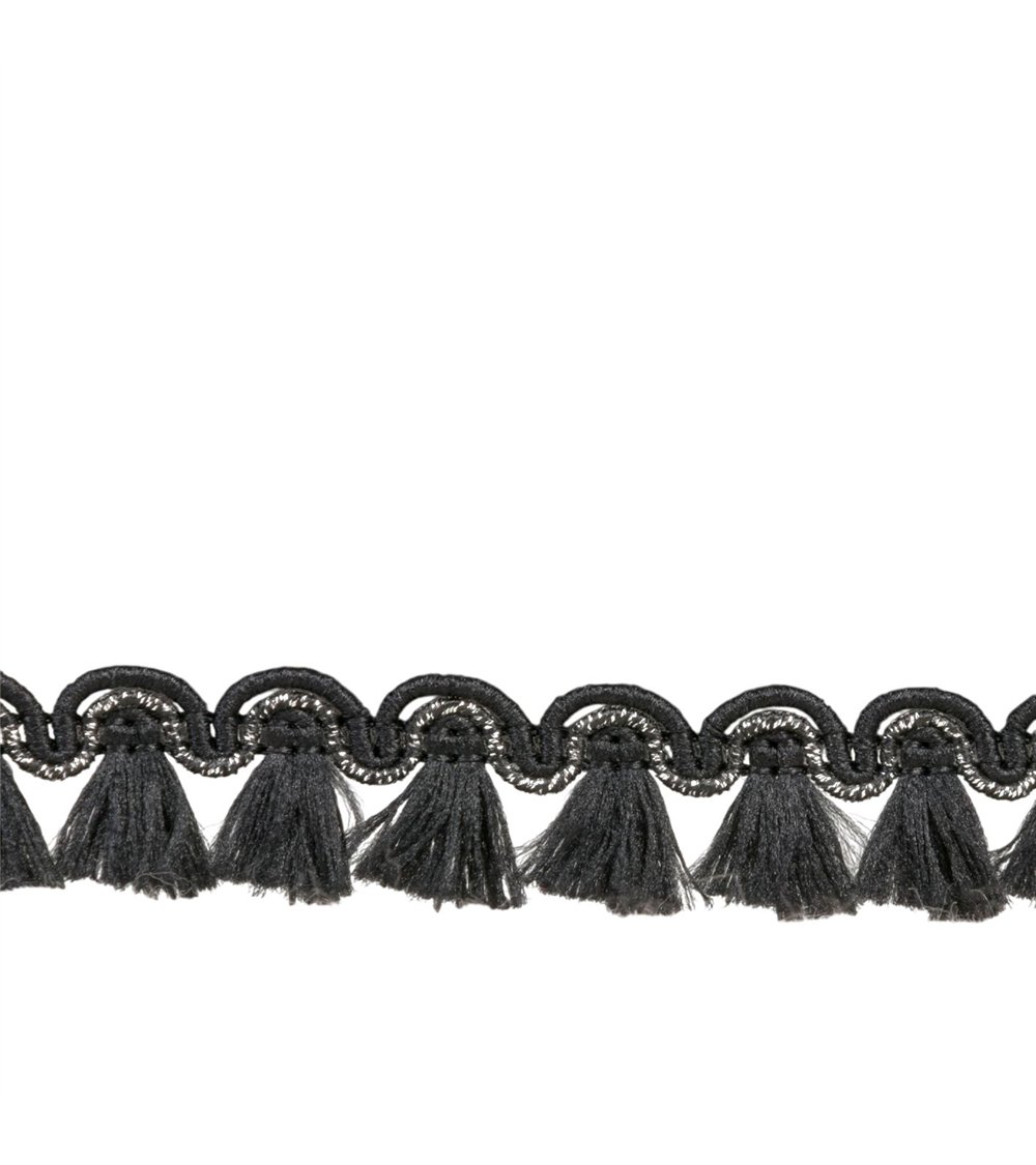 Bobine 25m frange flochettes 12mm noir