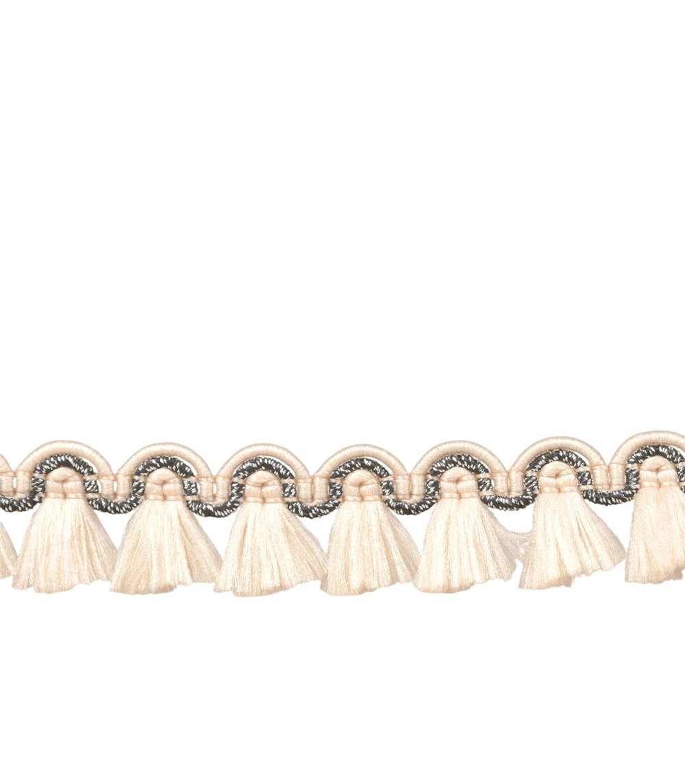 Bobine 25m frange flochettes 12mm beige