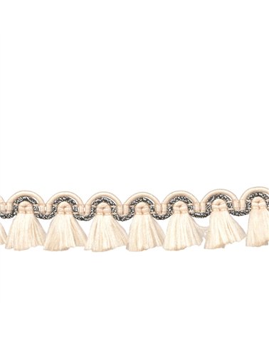Bobine 25m frange flochettes 12mm beige