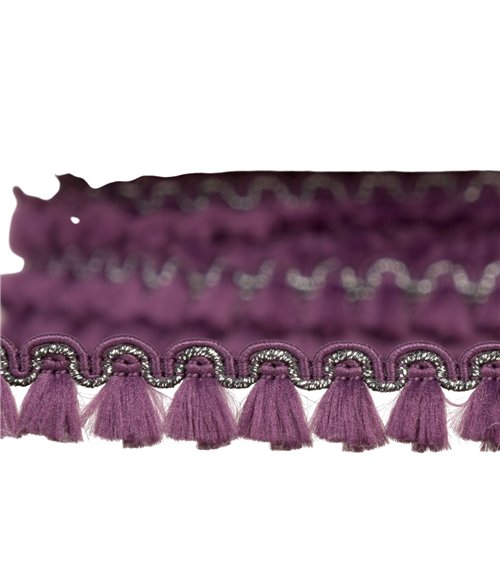 Bobine 25m frange flochettes 12mm violet