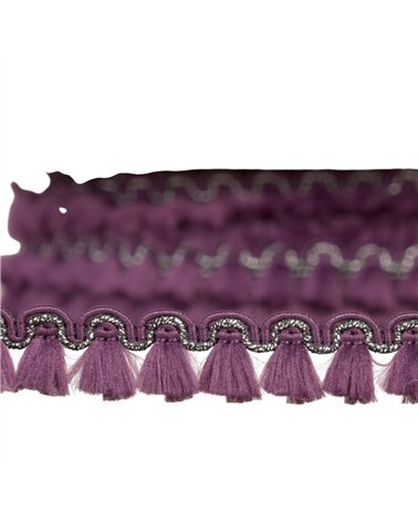Bobine 25m frange flochettes 12mm violet