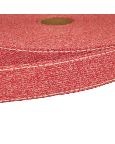 Bobina da 20 m di cinghia per punto sella screziata da 30 mm rossa