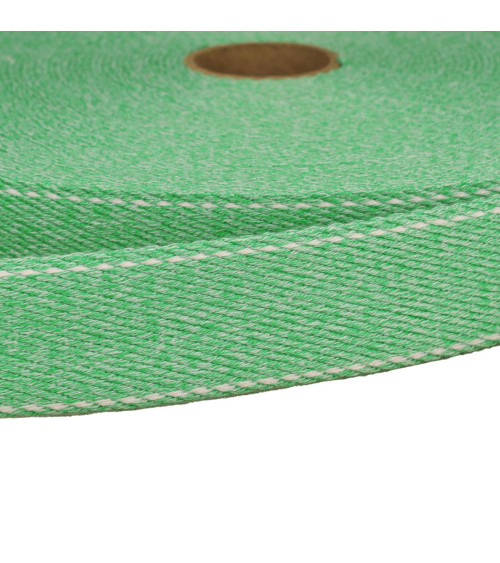 Carrete de 20m correa para encuadernación jaspeada 30mm nil verde