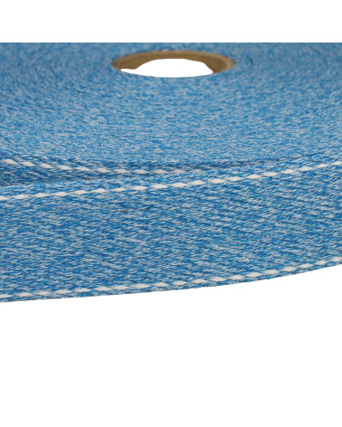 Bobina de 20 m de cinta para encuadernar jaspeada 30 mm azul lavanda