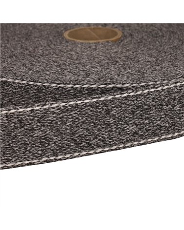 Bobine 20m sangle chinée point sellier 30mm gris moyen