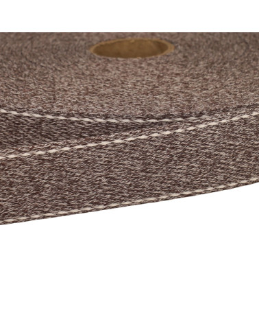 Bobina da 20 m di tracolla screziata per punto sella da 30 mm marrone cioccolato