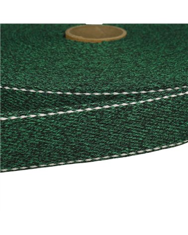 Bobine 20m sangle chinée point sellier 30mm vert kaki
