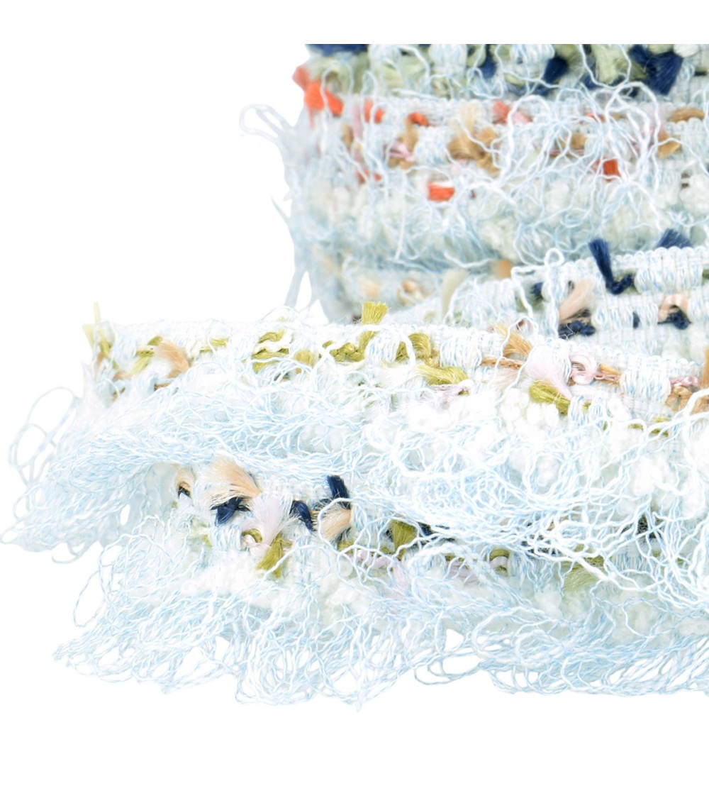 15m spool with 25mm sky blue fringe braid