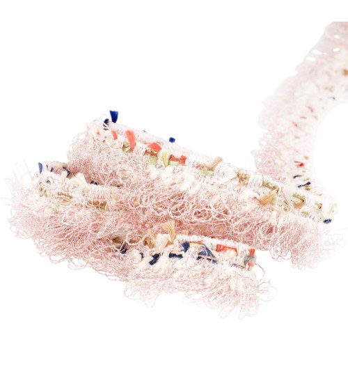 15-m-Spule mit 25 mm rosa Fransengeflecht